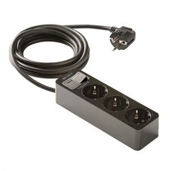 BASE 3 TOMAS TT C/INT.CABLE 1,5 NEGRO