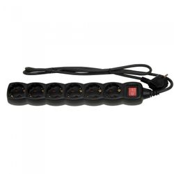 BASE 6 TOMAS TT INTERRUPTOR CABLE 1,5M 3G1 NEGRO