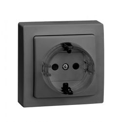 BASE ENCHUFE 2P+TT ALUMINIO