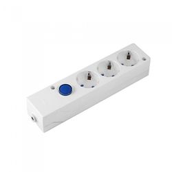 BASE MULTIFIX 3 TOMAS CON INTERRUPTOR BLANCO