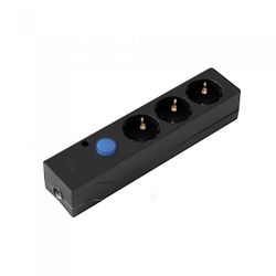 BASE MULTIFIX 3 TOMAS CON INTERRUPTOR NEGRO