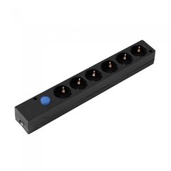 BASE MULTIFIX 6 TOMAS CON INTERRUPTOR NEGRO
