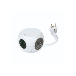 BASE MULTIPLE COMBIBALL CON 3 TOMAS + 2 USB A + 2 USB C