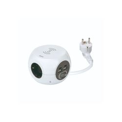 BASE MULTIPLE COMBIBALL CON CARGA INALAMBRICA CON 3 TOMAS + 2 USB A + 2 USB C