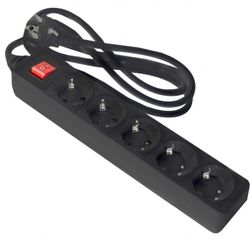 BASE ONLEX NEGRA 5TOMAS CABLE/INT.1,5MT