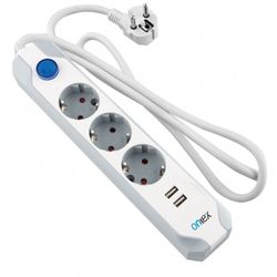 BASE ONLEX PRO 3TOMAS+2 USB CABLE 1,5MT.