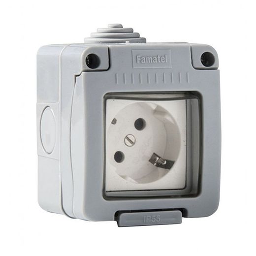 BASE TT LATERAL ESTANCO 16A-250V DUOLEC