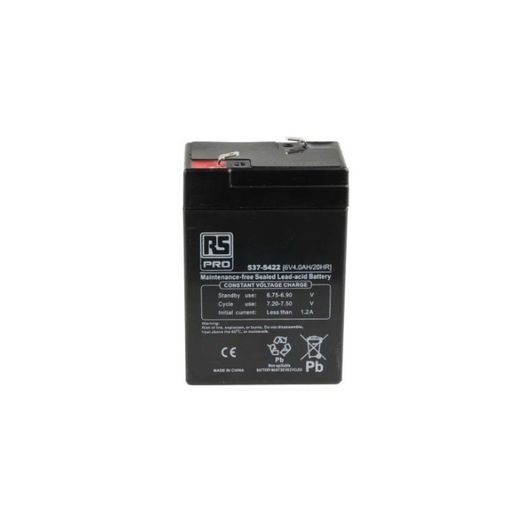 BATERIA DE PLOMO ACIDO, 6V 4Ah, AGM, TERMINALES FASTON F1