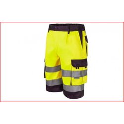 BERMUDA BICOLOR AV AZUL MARINO/AMARILLO FLUOR T-XL