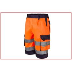 BERMUDA BICOLOR AV AZUL MARINO/NARANJA FLÚOR T-3XL