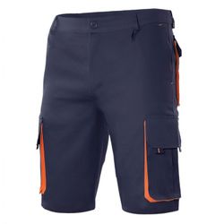 *BERMUDA BICOLOR AZUL MARI/NARANJA T/46