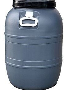 BIDON CON ASAS Y TAPA ROSCADA - GRIS 65L -D.40x67CM