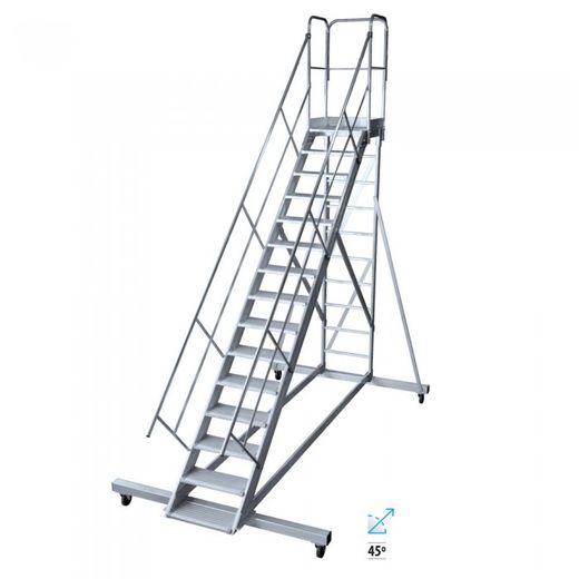BIG MAX. ESCALERA DE PLATAFORMA MOVIL 45º 12 ESCALONES