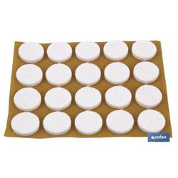 BL 2X20 UDS FIELTRO REDONDO BLANCO 17X3MM
