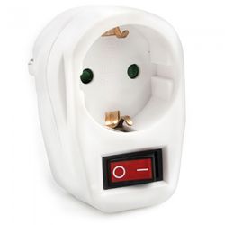 BLANCO ADAPTADOR ONLEX 10/16A. 1 TOMA C/INT.