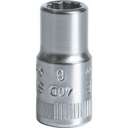 BOCA DE LLAVE DE VASO 1/4" 40 D 6