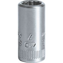BOCA DE LLAVE DE VASO 1/4" 40 D 7