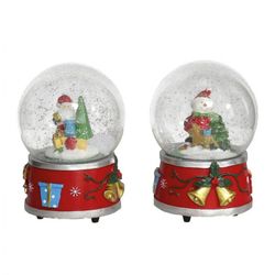 BOLA NIEVE STA CLAUS 10X14CM SURTIDA