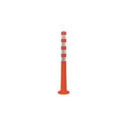 BOLARDO 75CM NARANJA DE POLIURETANO FLEXIBLE, 3 BANDAS REFLEX N1