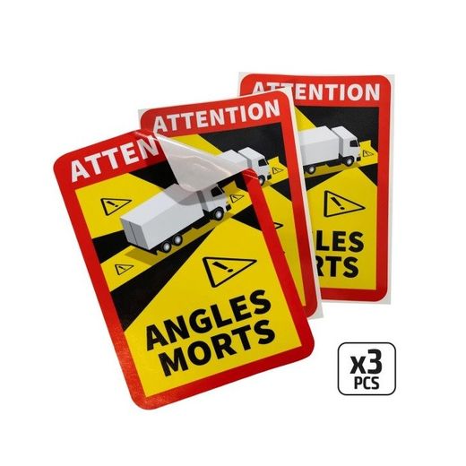 BOLSA 3 ADHESIVOS SEÑALIZACION ANGULOS MUERTOS
