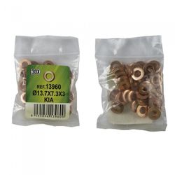 BOLSA DE 30 ARANDELAS DE COBRE PARA INYECTORES - D.13.7X7.3X3 - KIA (REF. 53464)