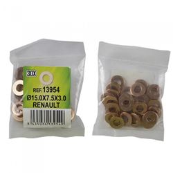 BOLSA DE 30 ARANDELAS DE COBRE PARA INYECTORES - D.15.0X7.5X3.0 - RENAULT (REF. 53464)