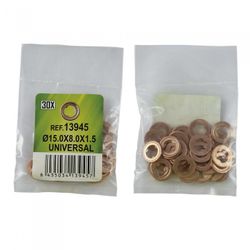BOLSA DE 30 ARANDELAS DE COBRE PARA INYECTORES - D.15.0X8.0X1.5 - UNIVERSAL (REF. 53464)