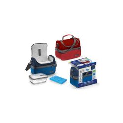 BOLSA TERMICA PORTA-ALIMENTOS CON TUPPER Y CUBITERA