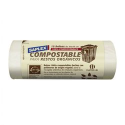 BOLSAS BASURA COMPOST 45X44CM.15 UN