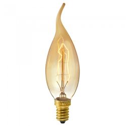 BOMBILLA EDISON VINTAGE VELA FLA.C35 E14 40W