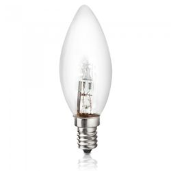 BOMBILLA HALOGENA ECO VELA CLARA E-14 28W.