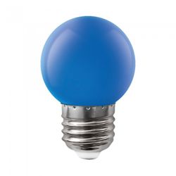 BOMBILLA LED ESFERICA E27 1,5W.AZUL