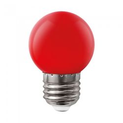 BOMBILLA LED ESFERICA E27 1,5W.ROJA