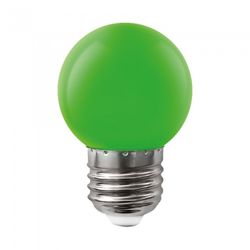 BOMBILLA LED ESFERICA E27 1,5W.VERDE