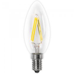 BOMBILLA LED FILAMENTO VELA CLARA E14 6W.CALI