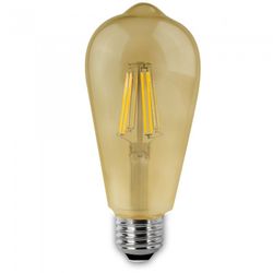 BOMBILLA LED FILAMENTO VINTAGE PERA E27 6W.