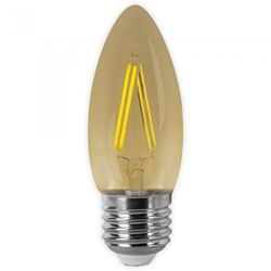 BOMBILLA LED FILAMENTO VINTAGE VELA E27 4W.
