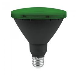 BOMBILLA LED PAR 38 IP65 E27 15W. VERDE