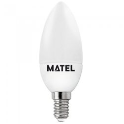 BOMBILLA LED VELA E14 8W.CALIDA