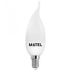 BOMBILLA LED VELA FLAMA E14 7W.CALIDA