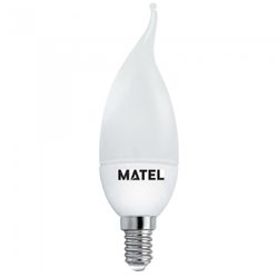 BOMBILLA LED VELA FLAMA E14 8W.NEUTRA