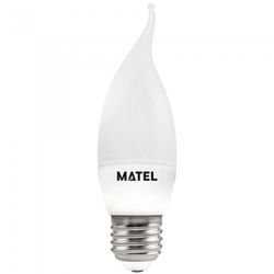 BOMBILLA LED VELA FLAMA E27 8W.FRIA