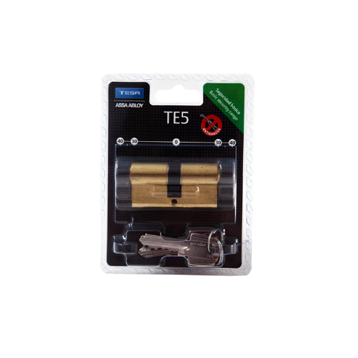 Cilindro te5 tesa perfil euro de k2 30x30 r15 latón e30 embalaje blíster. 5 llaves.