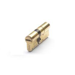Cilindro yl6 yale perfil euro doble de 30x35, leva r15, estría wg, con acabado latón. 5 llaves.