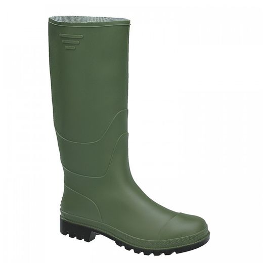 BOTA PVC CAÑA ALTA COLOR: VERDE-NEGRO T-35