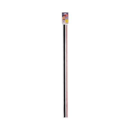 BURLETE PARA PUERTA ADHESIVO 1000 MM CON CEPILLO MADERA OSCURA 2157-9-