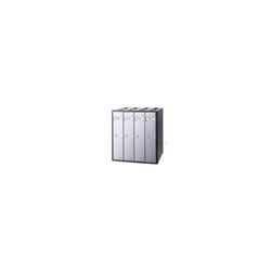 BUZON VERTICAL PARA INTERIOR CUERPO NEGRO Y PUERTA DE ACERO INOX SATINADO 300X355X400