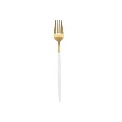 C12 TENEDOR MESA BICOLOR ORO-BLANCO GIO