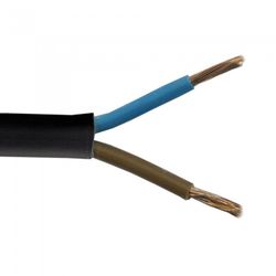 CABLE MANGUERA PLANA NEGRA 2X1