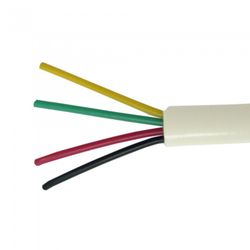 CABLE TELEFONICO 4 VIAS PLANO MARFIL
